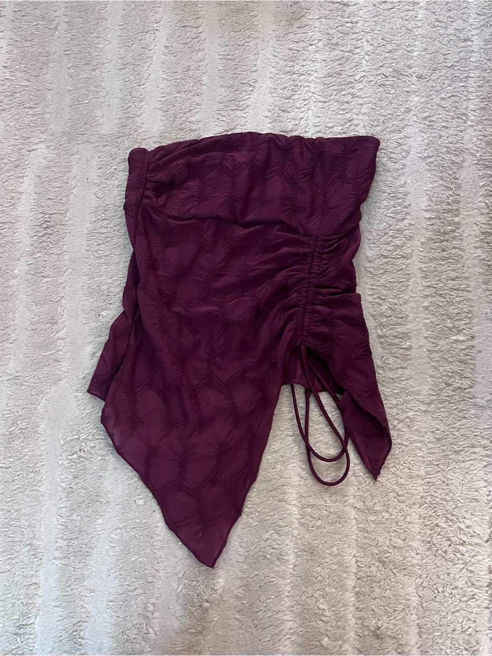 Silence + Noise Deep Plum Textured Skirt